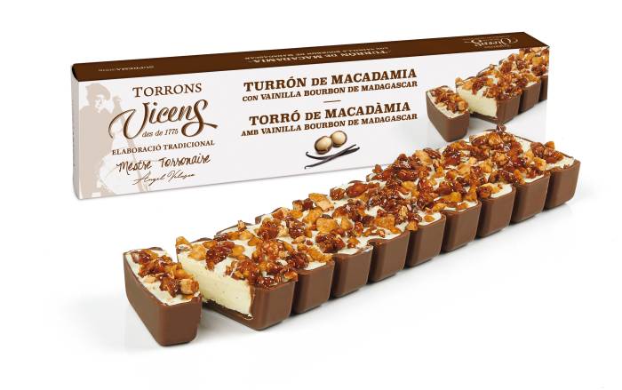 turrn de macadamia con vainilla bourbon de madagascar en estuche 300g