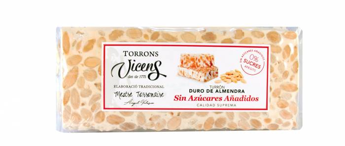 hard almond nougat with sweeteners 250gr