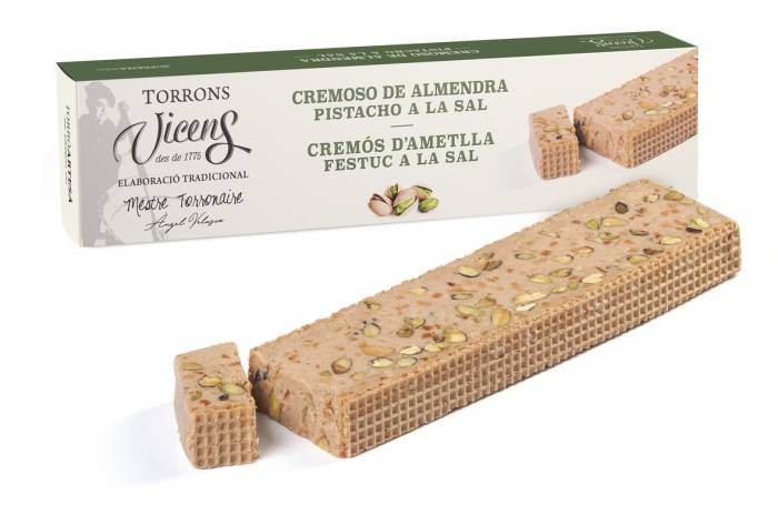 turrn cremoso de almendra con pistacho a la sal 300g estuche