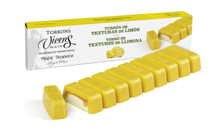 turrn de texturas de limn en estuche 300g